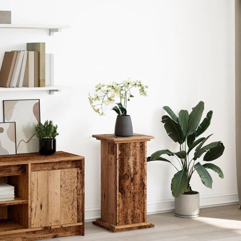 foto del prodotto espositore con portaoggetti legno antico 31x30x60 cm truciolato vidaxl