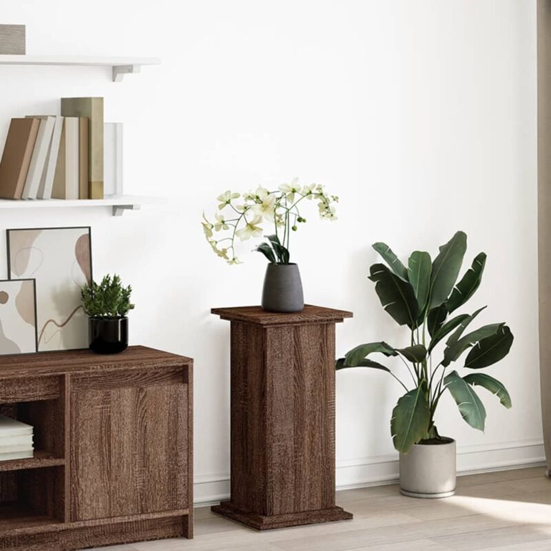 foto del prodotto espositore con portaoggetti rovere marrone 31x30x60 truciolato vidaxl