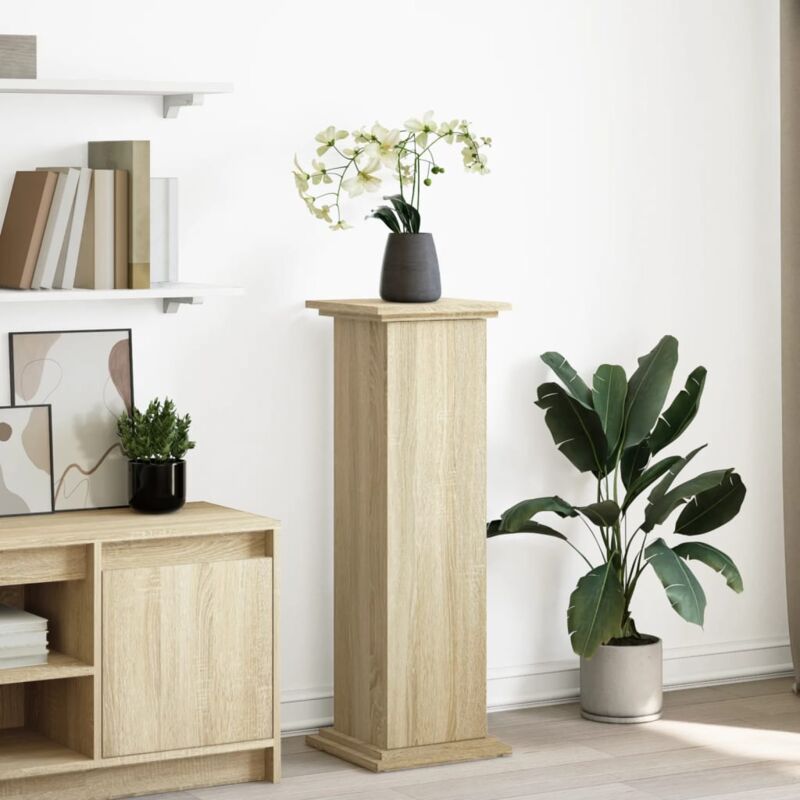 foto del prodotto espositore con portaoggetti rovere sonoma 31x30x90cm truciolato vidaxl