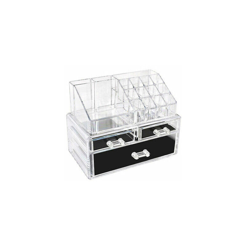 foto del prodotto espositore organizer porta trucco box portagioie cosmetici 3 cassetti art. 10256