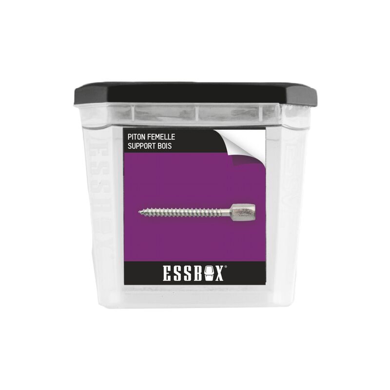 foto del prodotto essbox scell it perno femmina, supporto in legno m6 mm x 100 mm confezione da 50 ex 91151106