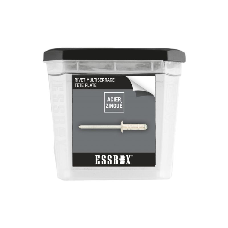 foto del prodotto essbox scell it rivetti standard alu acciaio testa piatta 4 mm x 10 mm confezione da 500 ex 9445124010