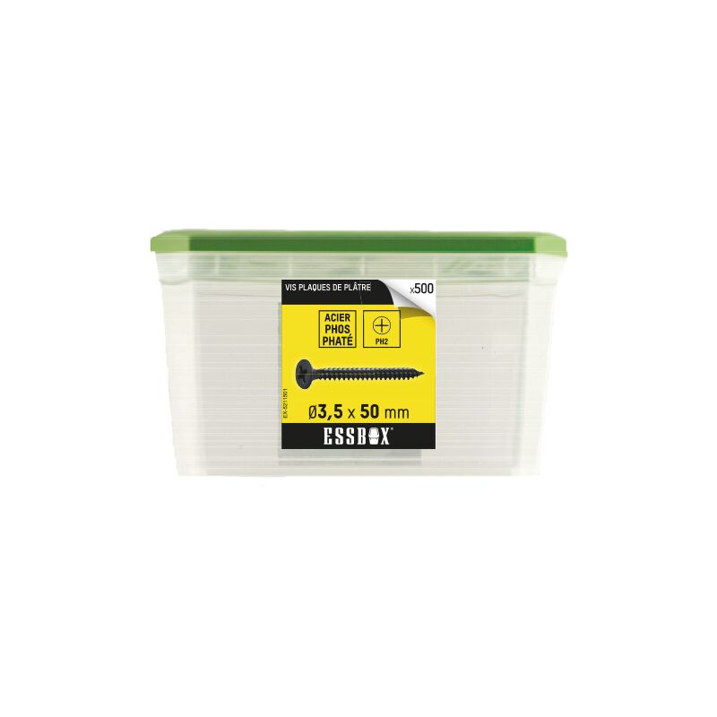 foto del prodotto essbox scell it vite per cartongesso 3,5 mm x 50 mm confezione da 500 ex 5211501