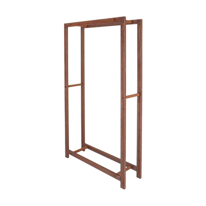 foto del prodotto esschert design portalegna in metallo l color legno