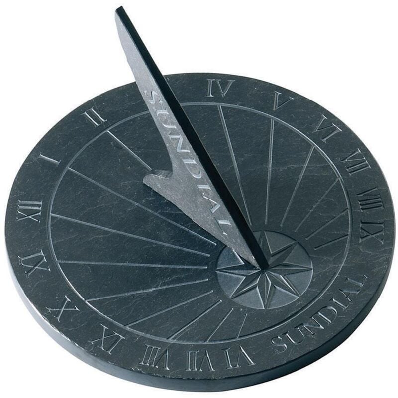 foto del prodotto esschert, meridiana, forma rotonda, grigio, ls002