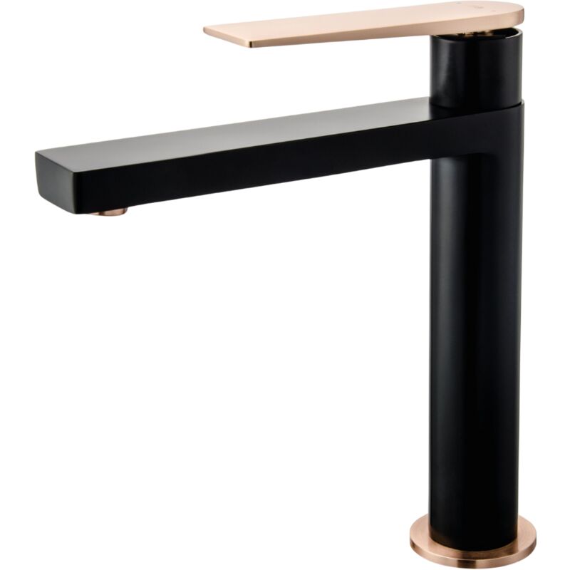 foto del prodotto essebagno allure miscelatore per lavabo alto in acciaio inox e nero