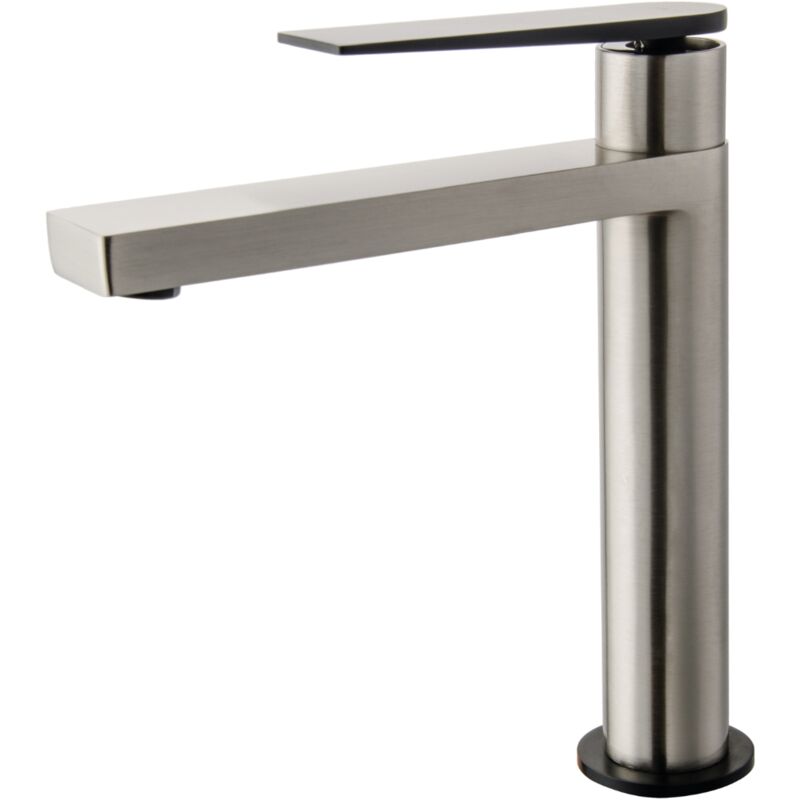 foto del prodotto essebagno allure miscelatore per lavabo alto in acciaio inox e nero