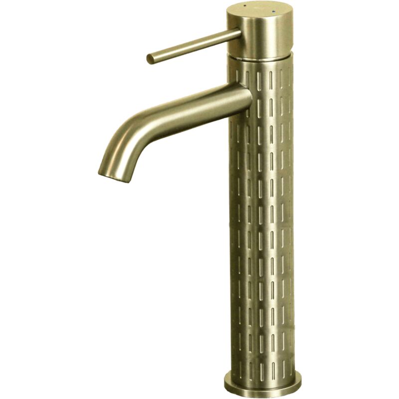 foto del prodotto essebagno architek miscelatore per lavabo alto in oro spazzolato