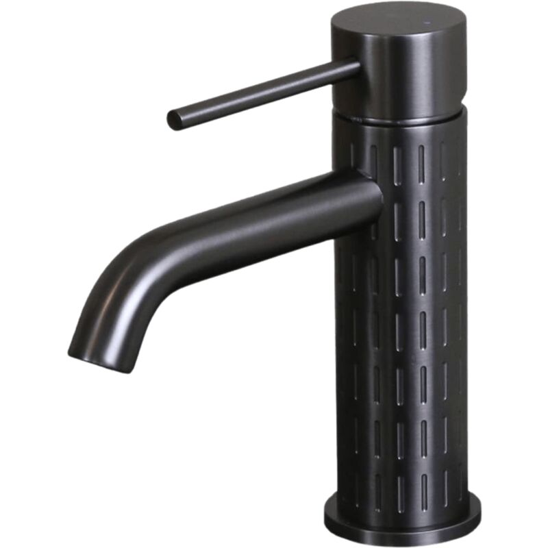 foto del prodotto essebagno architek miscelatore per lavabo basso grigio gun metal