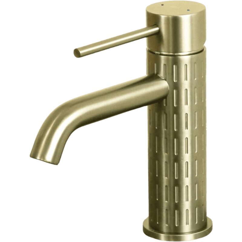 foto del prodotto essebagno architek miscelatore per lavabo basso in oro spazzolato