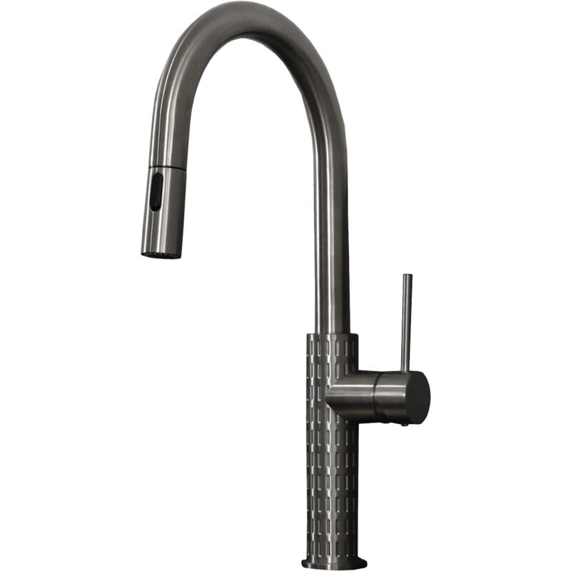 foto del prodotto essebagno architek miscelatore per lavello con soffione estraibile rame spazzolato