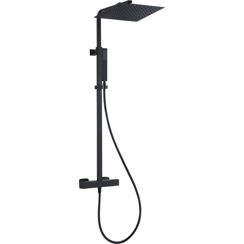 foto del prodotto essebagno colonna doccia termostatica square ii quadrata nera