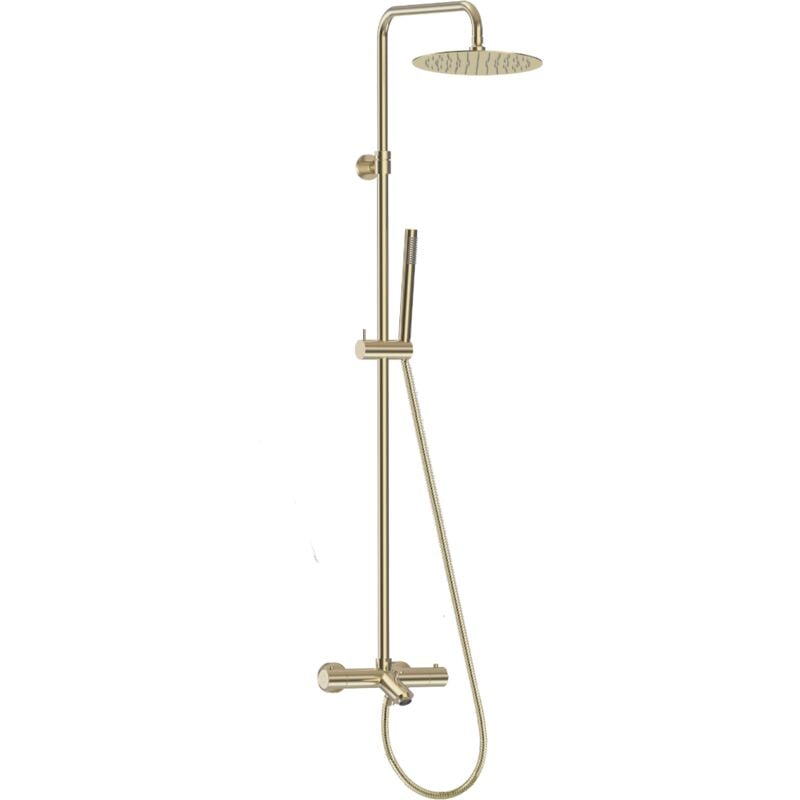 foto del prodotto essebagno colonna termostatica per vasca e doccia luisa ii 250 in oro spazzolato