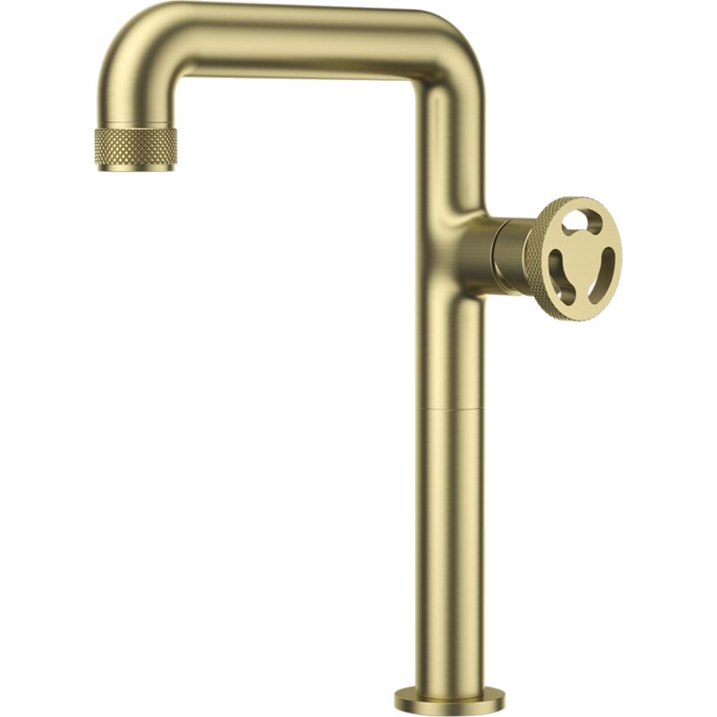 foto del prodotto essebagno factory rubinetto alto per lavabo oro spazzolato