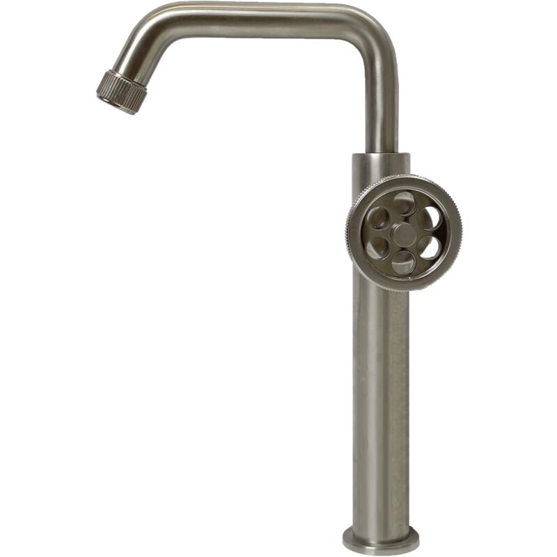 foto del prodotto essebagno indus rubinetto per lavabo alto in acciaio spazzolato