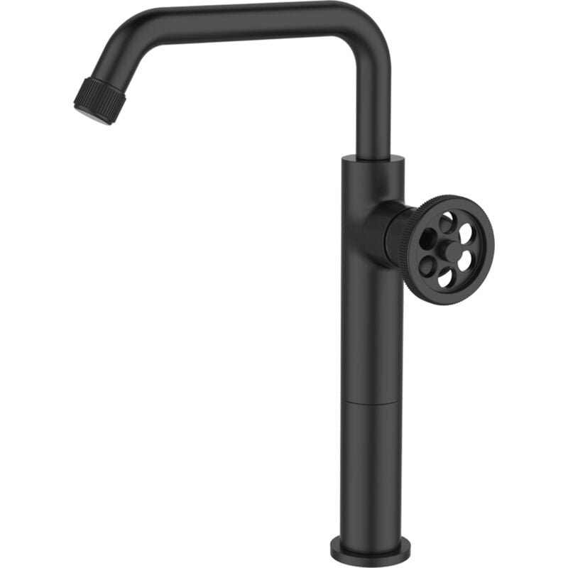 foto del prodotto essebagno indus rubinetto per lavabo alto nero