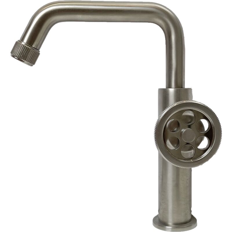 foto del prodotto essebagno indus rubinetto per lavabo basso in acciaio spazzolato