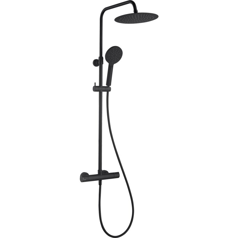 foto del prodotto essebagno kissy colonna doccia nera con comando termostatico