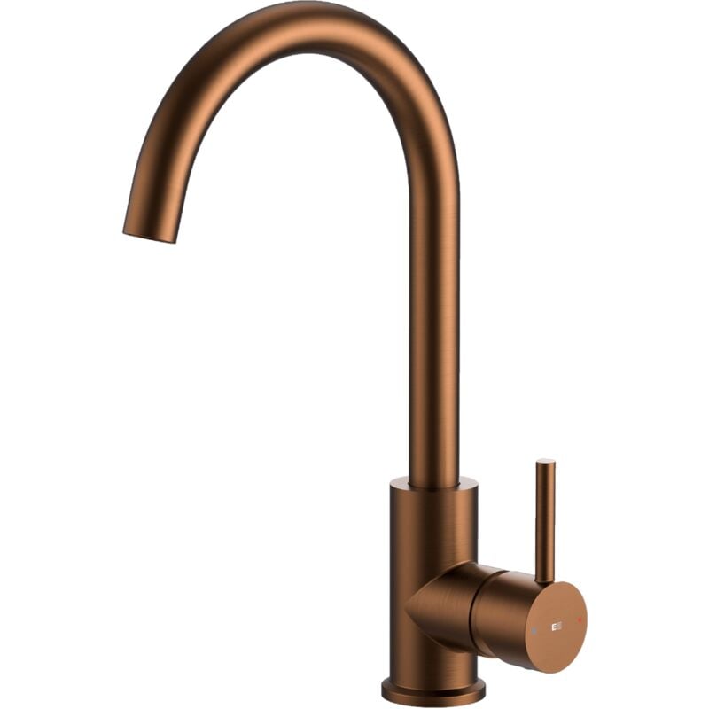 foto del prodotto essebagno kiwo miscelatore per lavello in rame spazzolato