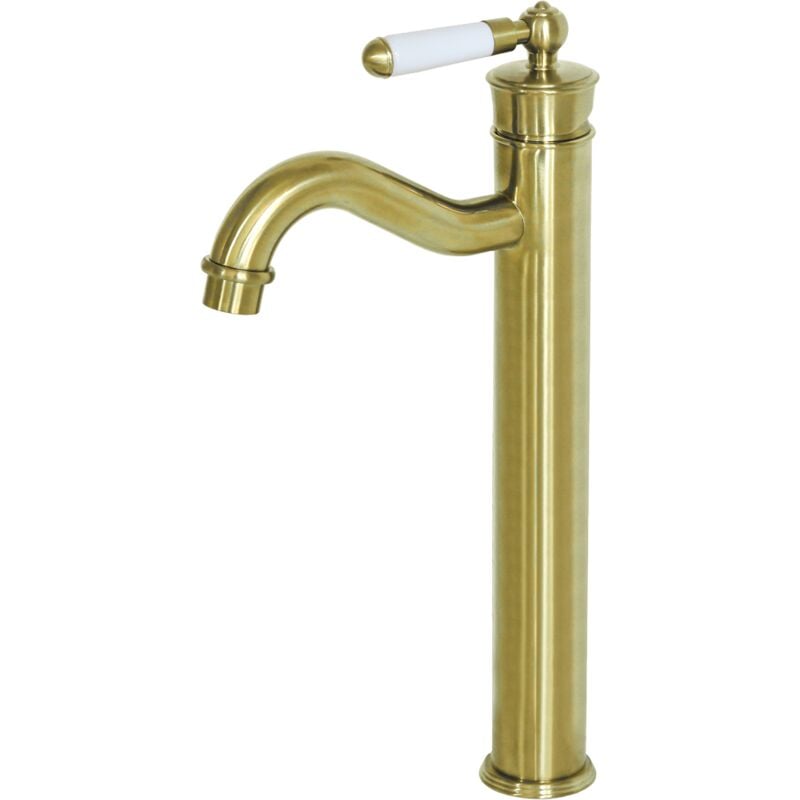 foto del prodotto essebagno leeds miscelatore retr per lavabo alto oro spazzolato