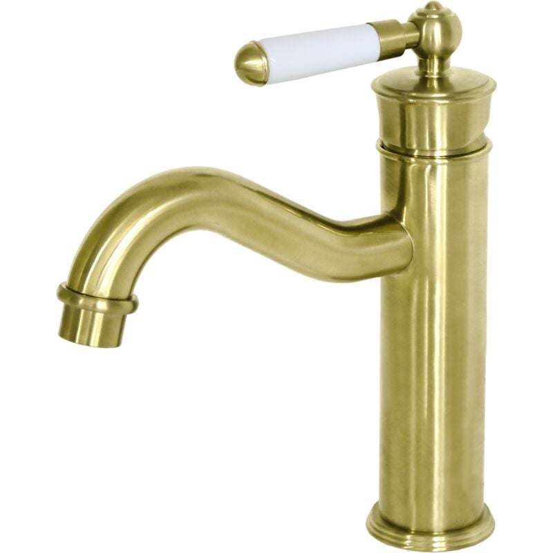 foto del prodotto essebagno leeds rubinetto per lavabo bajo oro spazzolato