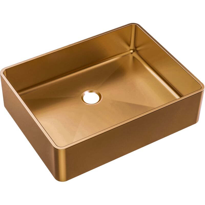 foto del prodotto essebagno luisa vasca 48x37 in acciaio inox color rame spazzolato