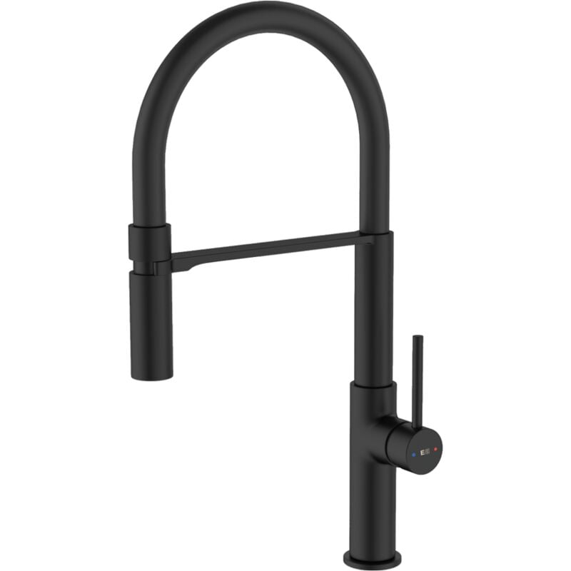 foto del prodotto essebagno magneto rubinetto da cucina con doccetta in nero