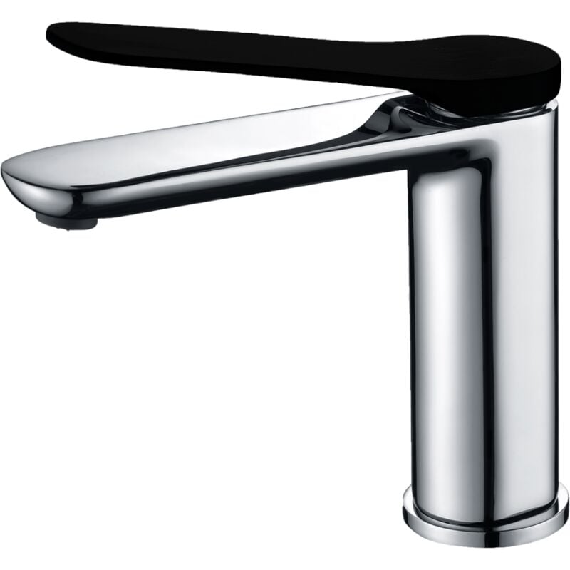 foto del prodotto essebagno pandora miscelatore per lavabo basso cromo e nero