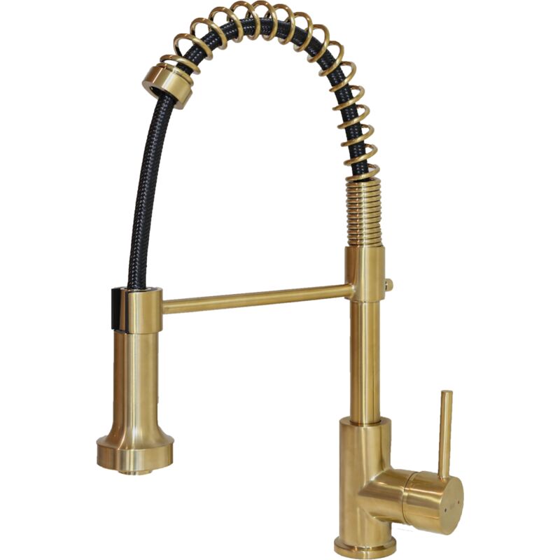 foto del prodotto essebagno plimo miscelatore per lavabo con soffione mobile in oro