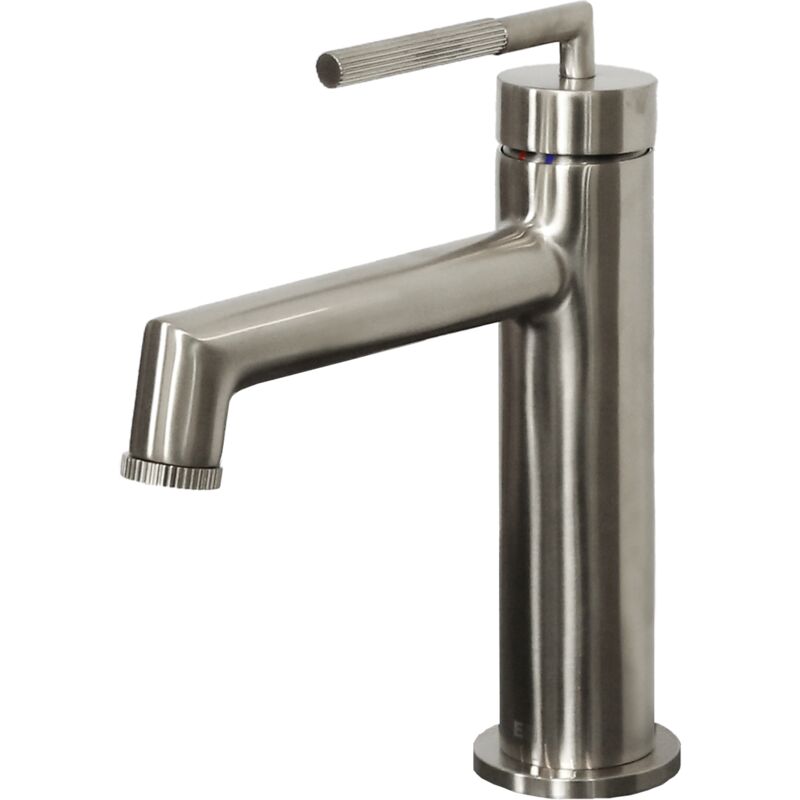 foto del prodotto essebagno portofino mezclador basso de lavabo en acabado de acero inoxidable