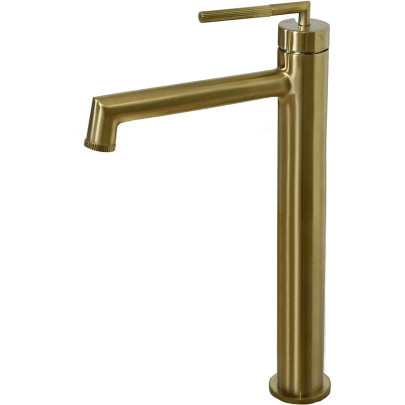 foto del prodotto essebagno portofino miscelatore per lavabo alto in oro spazzolato