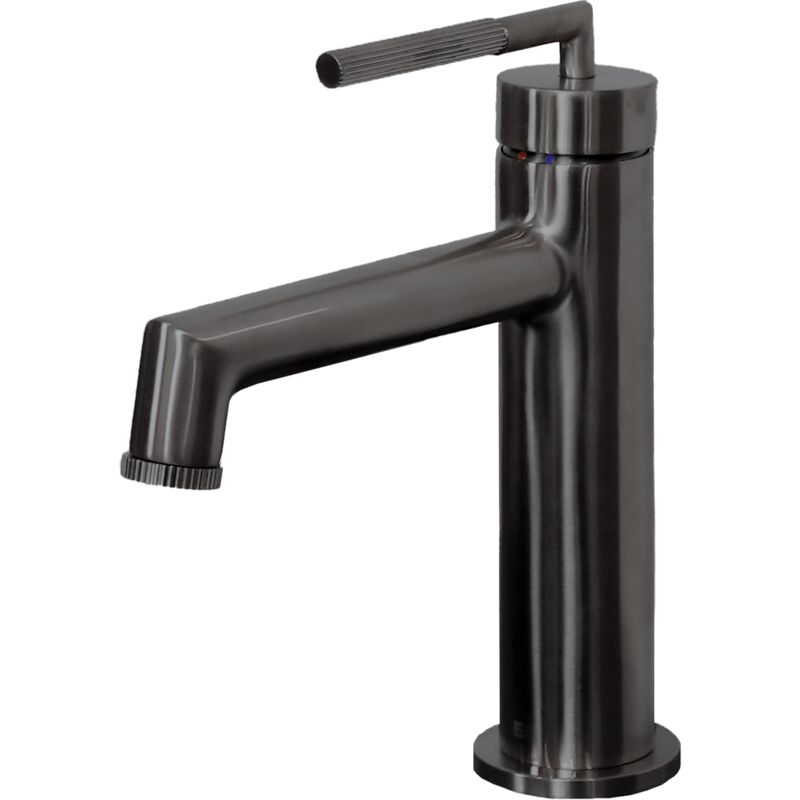 foto del prodotto essebagno - portofino miscelatore per lavabo basso grigio gun metal