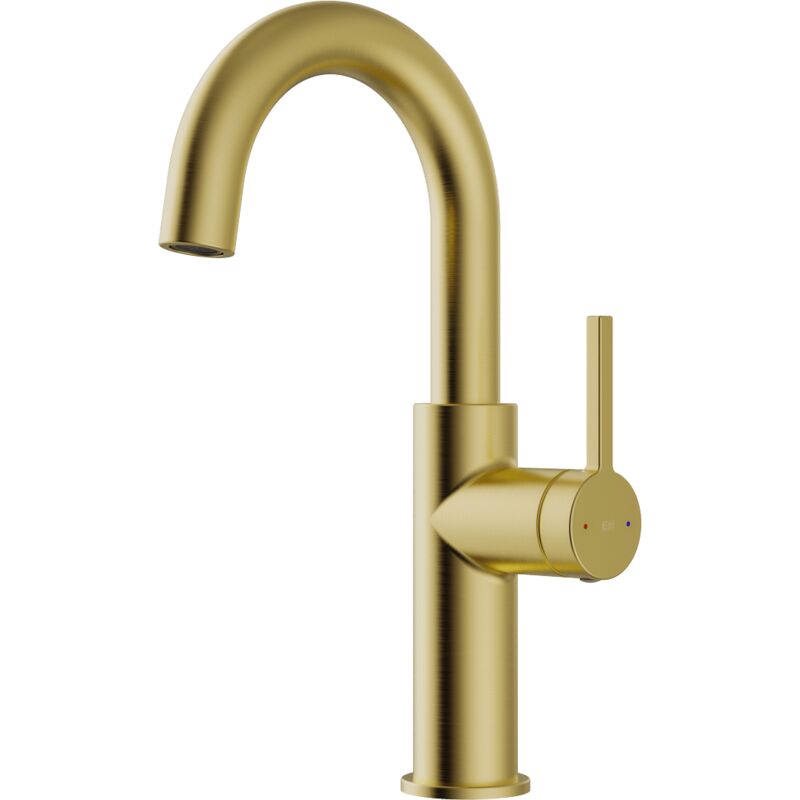 foto del prodotto essebagno reflet miscelatore per lavabo alto in oro spazzolato