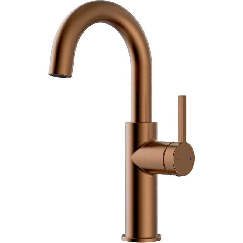 foto del prodotto essebagno reflet miscelatore per lavabo alto in rame spazzolato