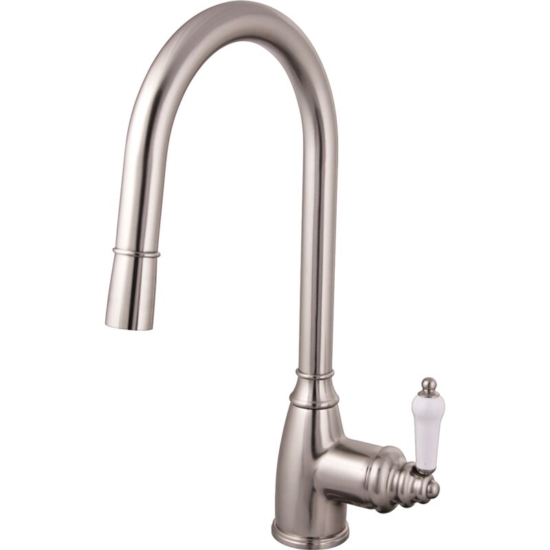 foto del prodotto essebagno rubinetto da cucina ascott con doccetta in acciaio spazzolato