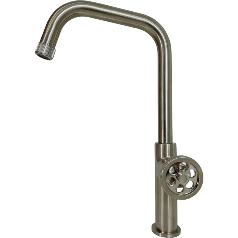 foto del prodotto essebagno rubinetto da cucina indus in acciaio spazzolato