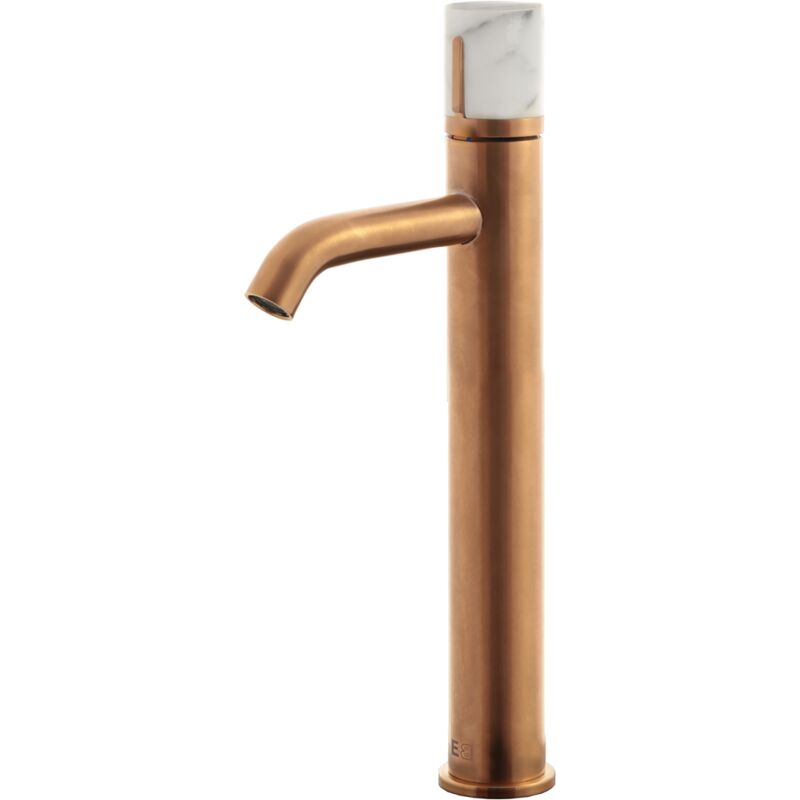 foto del prodotto essebagno rubinetto manopola per lavabo alto in marmo rame
