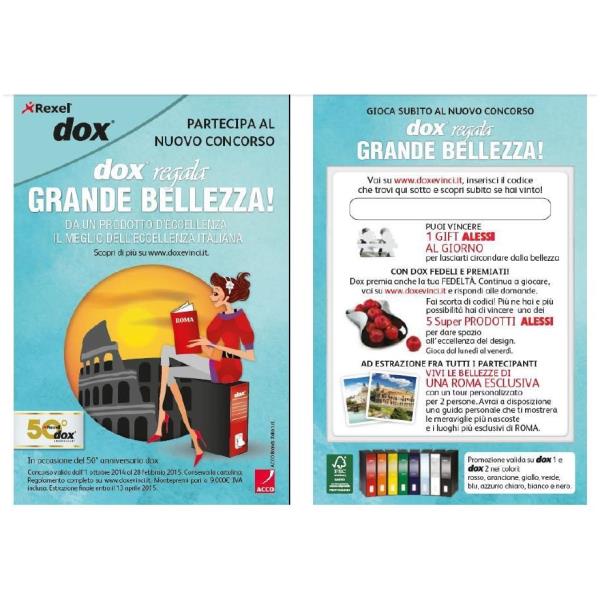 foto del prodotto esselte dox 1 raccoglitore ad anelli a4 nero, rosso