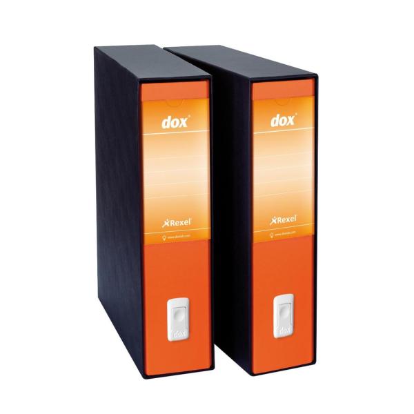 foto del prodotto esselte dox 2 raccoglitore ad anelli a4 nero, arancione