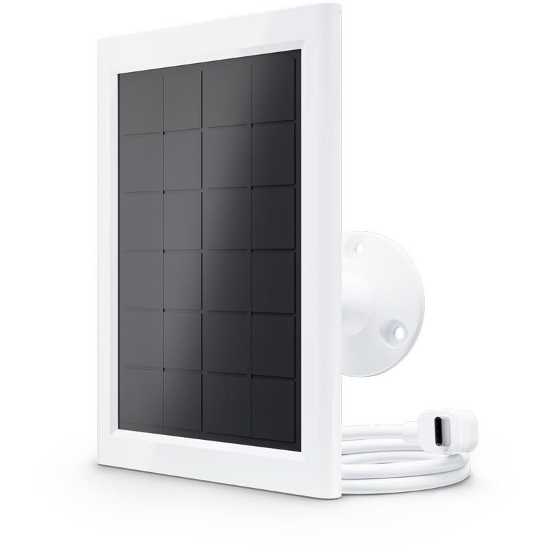 foto del prodotto essential 2 pannello solare per telecamera wifi esterno, bianco, compatibile con telecamera essential hd 2k xl, pannello solare con cavo di