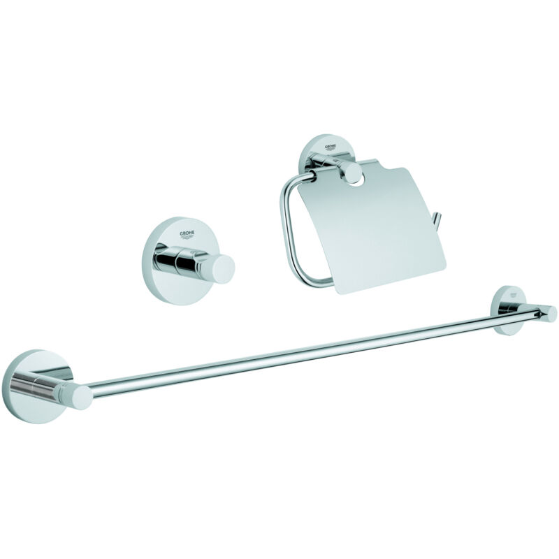 foto del prodotto essentials 40775001 set accessori bagno 3-in-1, cromo - grohe