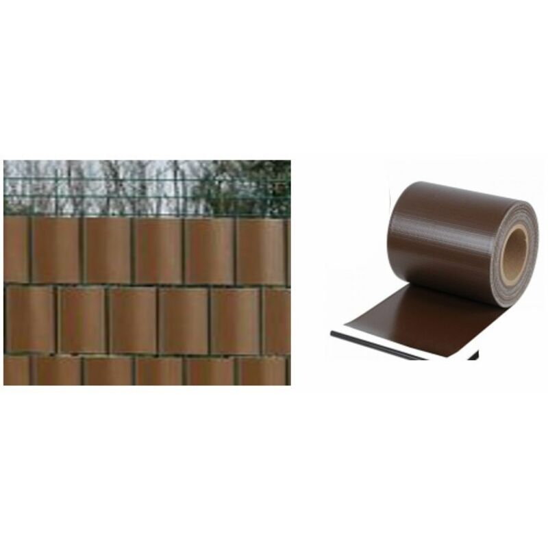 foto del prodotto essenza frangivista balcone pvc c clip fiss.19x3500 marrone biacchi g.