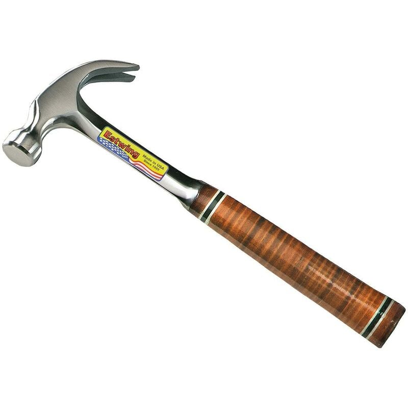 foto del prodotto este24c e24c curvo martello grip di cuoio 680g 24 once estwing