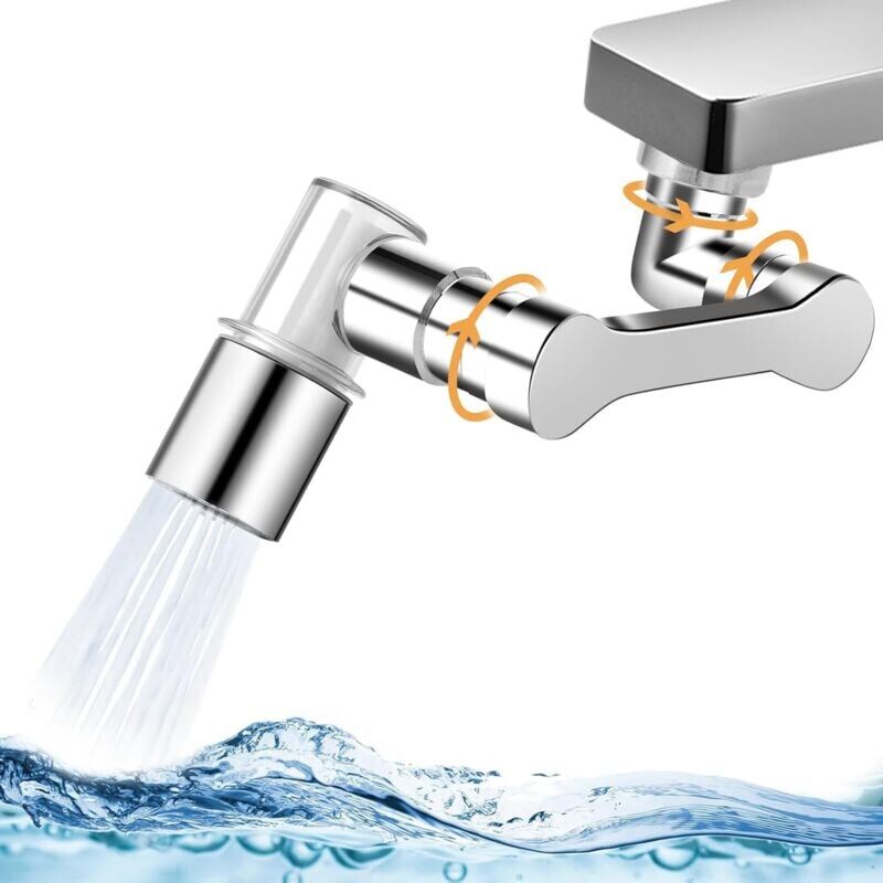 foto del prodotto estensione del rubinetto dell acqua girevole da 1080 gradi, 2 modalit regolabile universale braccio robotico prolunga del rubinetto dell acqua per