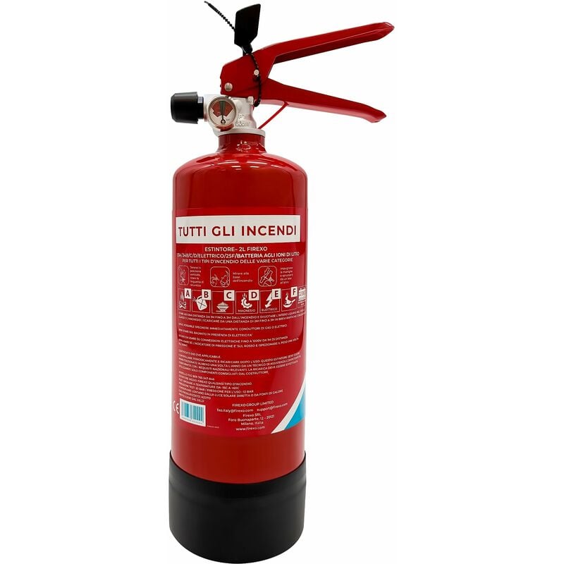 foto del prodotto estintore 2 liter fire extinguisher per casa, auto, cucina, camper, lavoro, ristorante, barca, camino estintore a polvere per tutte le classi