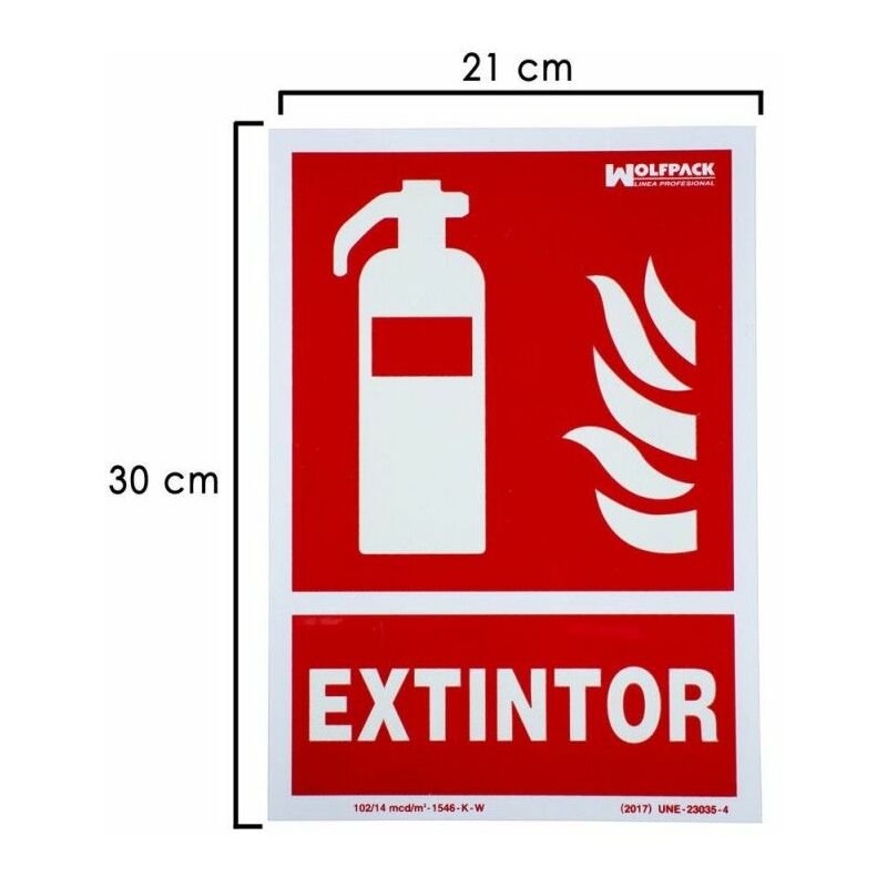 foto del prodotto estintore fluorescente poster 30x21 cm.
