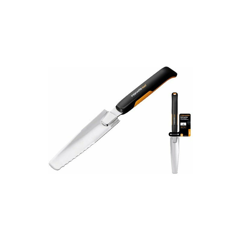 foto del prodotto estirpatore coltello a raschietto in acciaio inossidabile per erbacce xact fiskars