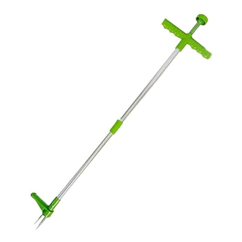 foto del prodotto estirpatore di erbacce, utensile manuale per diserbo, manico lungo con 3 artigli, estirpatore manuale di erbacce per tarassaco, utensile per
