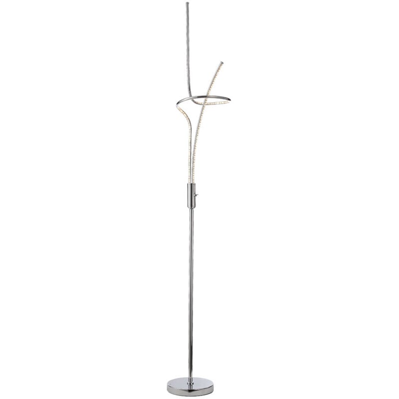 foto del prodotto esto lampada da terra lampada da terra lampada da terra design lampada cromo, acrilico, interruttore, led smd 20,1 watt 1600 lumen bianco caldo,