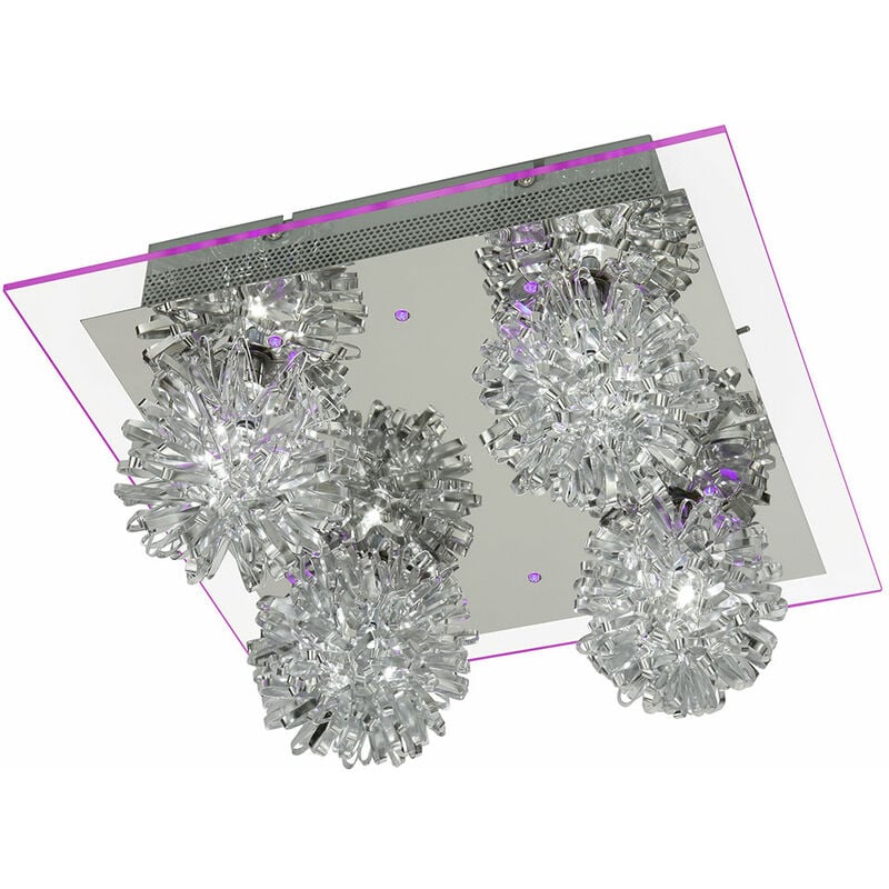 foto del prodotto esto plafoniera plafoniera led viola alluminio vetro metallo saphir 990013 4